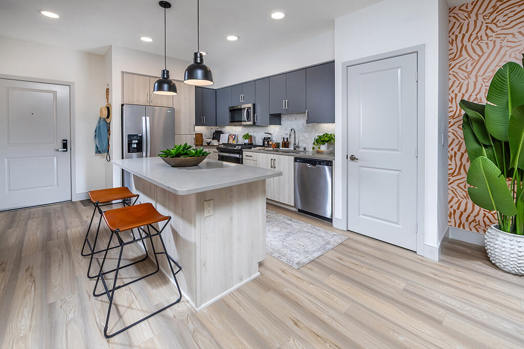 Kitchen at The Wylden Apartments in Los Angeles CA